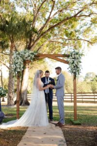 Palm Beach Wedding ceremony flowers